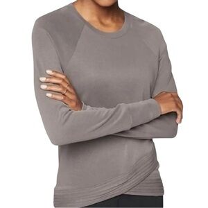 Athleta Women's Serenity Criss Cross Top in Gray